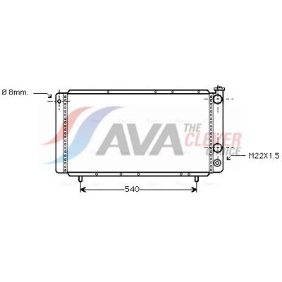 PRASCO RT2025 Kupfer Motorradiator - Soldered Seiten für Renault PRASCO RT2025 Kupfer Motorradiator - Soldered Seiten für Renault