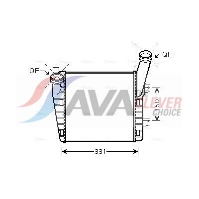 Ava Vna4263 Intercooler - Luftkühlung, Kunststofftank, Aluminiumgitter Ava Vna4263 Intercooler - Luftkühlung, Kunststofftank, Aluminiumgitter