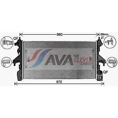 PRASCO CN2321 Aluminium Kühler für CITROËN Jumper II Van, PEUGEOT Boxer Van PRASCO CN2321 Aluminium Kühler für CITROËN Jumper II Van, PEUGEOT Boxer Van