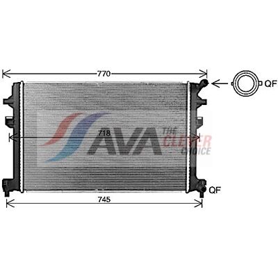 PRASCO VN2426 - Kühler - Aluminium, 620mm, Schnellanschluss, VW, Audi, Seat, Skoda PRASCO VN2426 - Kühler - Aluminium, 620mm, Schnellanschluss, VW, Audi, Seat, Skoda