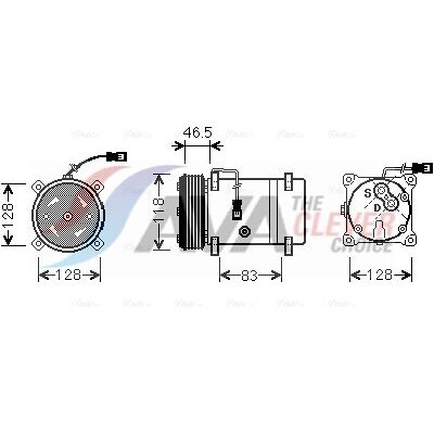 AVA QUALITY COOLING - Kompressor - V5 - AC compressor AVA QUALITY COOLING - Kompressor - V5 - AC compressor