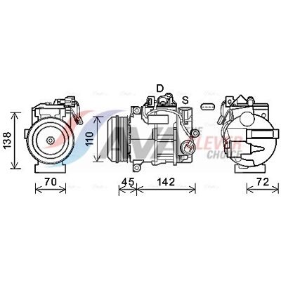 Ava Quality Cooling Kompressor, Klimaanlage Msak682 Für Mercedes Ava Quality Cooling Kompressor, Klimaanlage Msak682 Für Mercedes