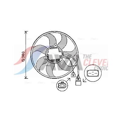 PRASCO VN7537 Lüftermotor - Kühlerkühlung - 220W, 12V, 363mm PRASCO VN7537 Lüftermotor - Kühlerkühlung - 220W, 12V, 363mm