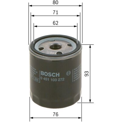 Bosch Ölfilter - 3/4" Gewinde - 93mm Höhe - Hochwertig Bosch Ölfilter - 3/4" Gewinde - 93mm Höhe - Hochwertig
