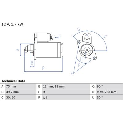 Bosch 0 986 017 440 Starter Motor - Zahnteil 9 - 1.7kW - Land Rover, Range Rover, Discovery Bosch 0 986 017 440 Starter Motor - Zahnteil 9 - 1.7kW - Land Rover, Range Rover, Discovery