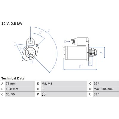 Bosch Starter 4047024414785 Bosch Starter 4047024414785