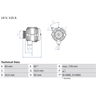 Bosch 0 986 041 320 Lichtmaschine - 14V 115A für Mercedes-Benz: E-Klasse Limousine, C-Klasse Limousine, G-Klasse SUV Bosch 0 986 041 320 Lichtmaschine - 14V 115A für Mercedes-Benz: E-Klasse Limousine, C-Klasse Limousine, G-Klasse SUV