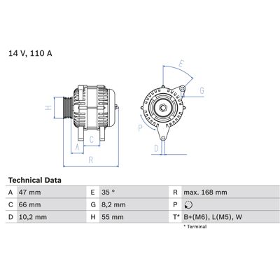 Bosch 0 986 042 201 Lichtmaschine - 14V 110A für Renault Espace 3, Megane 1, Volvo V40, S40 I Bosch 0 986 042 201 Lichtmaschine - 14V 110A für Renault Espace 3, Megane 1, Volvo V40, S40 I