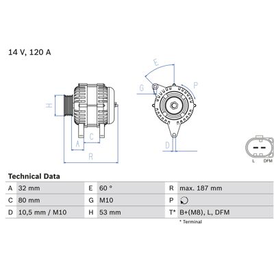 Bosch 14V 120A Generator für Porsche 911/Boxster Bosch 14V 120A Generator für Porsche 911/Boxster