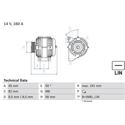 Bosch 0 986 047 500 Generator - Volvo XC70 XC90 V70 S60 S80 Bosch 0 986 047 500 Generator - Volvo XC70 XC90 V70 S60 S80
