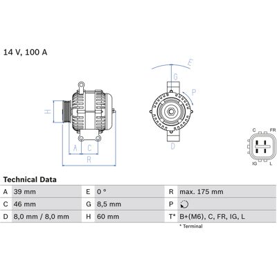 Bosch 0 986 082 420 Generator - Honda: Civic 8, CR-V 3, Accord 7 Bosch 0 986 082 420 Generator - Honda: Civic 8, CR-V 3, Accord 7