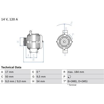 Bosch 0 986 083 280 Lichtmaschine - Fiat, Alfa Romeo, Lancia, Ford, Chrysler Bosch 0 986 083 280 Lichtmaschine - Fiat, Alfa Romeo, Lancia, Ford, Chrysler
