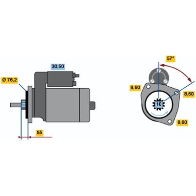 Bosch 0 986 016 340 - Starter für VW Transporter 4 - 12V, 2.2kW Bosch 0 986 016 340 - Starter für VW Transporter 4 - 12V, 2.2kW