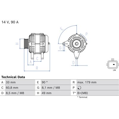 BOSCH 0 986 086 240 Lichtmaschine - Renault Clio 4, Captur, Dacia Sandero 2, Lodgy BOSCH 0 986 086 240 Lichtmaschine - Renault Clio 4, Captur, Dacia Sandero 2, Lodgy