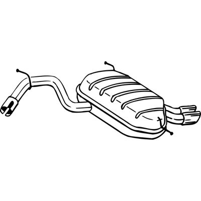 Bosal 220-109 Hinterer Schalldämpfer - Schalldämpfer Bosal 220-109 Hinterer Schalldämpfer - Schalldämpfer