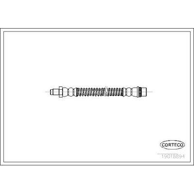 Corteco Bremsenschlauch - Vorderseite - 290mm - Bremsart Corteco Bremsenschlauch - Vorderseite - 290mm - Bremsart