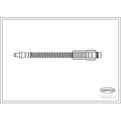 Corteco 19025873 Bremsschlauch - Vorderachse Corteco 19025873 Bremsschlauch - Vorderachse