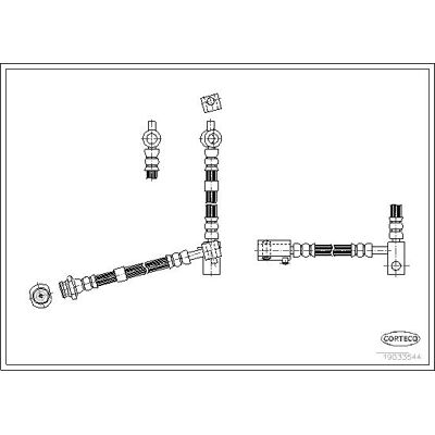Corteco Bremsschlauch - Vorn Links Nissan Primera 272mm Corteco Bremsschlauch - Vorn Links Nissan Primera 272mm