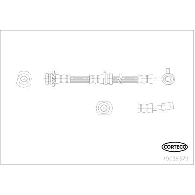 Corteco 19036379 Bremsschlauch - Vorderachse rechts Nissan Qashqai Corteco 19036379 Bremsschlauch - Vorderachse rechts Nissan Qashqai