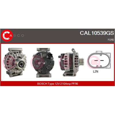 CASCO CAL10539GS Lichtmaschine - 12V 210A CASCO CAL10539GS Lichtmaschine - 12V 210A