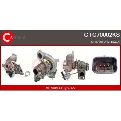 CASCO CTC70002KS Turbolader - Turbo für Peugeot, Citroën, Ford CASCO CTC70002KS Turbolader - Turbo für Peugeot, Citroën, Ford