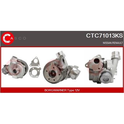 CASCO CTC71013KS Turbolader - Gasabgas-Turbolader - Renault, Nissan CASCO CTC71013KS Turbolader - Gasabgas-Turbolader - Renault, Nissan