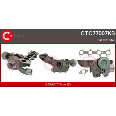 CASCO CTC77007KS Turbolader - Gasabgas - Opel Saab CASCO CTC77007KS Turbolader - Gasabgas - Opel Saab