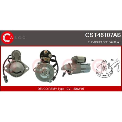CASCO CST46107AS Starter - OE-Nummer 96843574, 4805517 CASCO CST46107AS Starter - OE-Nummer 96843574, 4805517