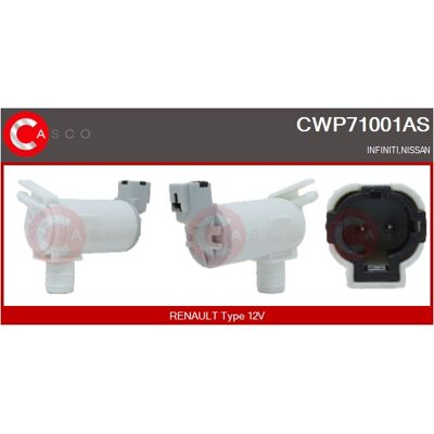 Casco Waschwasserpumpe, Scheibenreinigung Cwp71001as Für Renault Casco Waschwasserpumpe, Scheibenreinigung Cwp71001as Für Renault