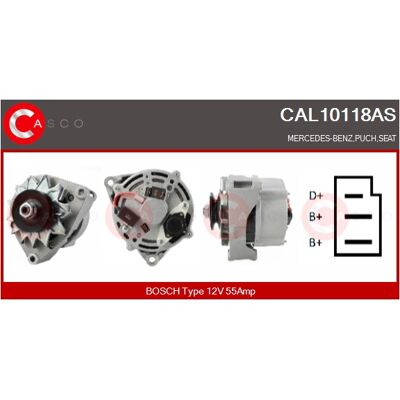 Casco Generator - CAL10118AS - Alternator für Mercedes-Benz Casco Generator - CAL10118AS - Alternator für Mercedes-Benz