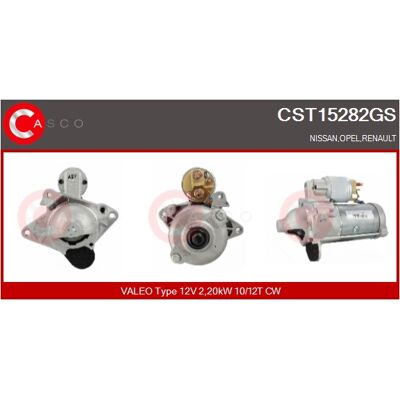 CASCO CST15282GS Starter - Nissan Renault Opel - 12V 2,20kW M8 CASCO CST15282GS Starter - Nissan Renault Opel - 12V 2,20kW M8