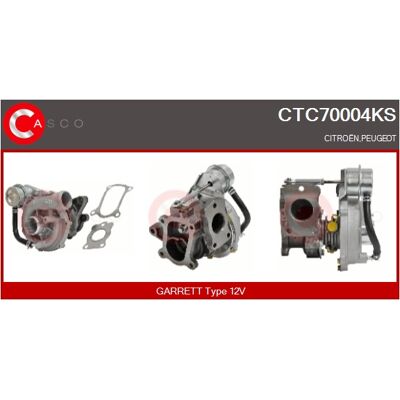 CASCO CTC70004KS Turbolader - Gas-Auspuffturbo für Peugeot 307/206 CASCO CTC70004KS Turbolader - Gas-Auspuffturbo für Peugeot 307/206