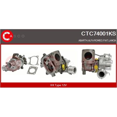 CASCO CTC74001KS Turbolader - Gas-Auspuff-Turbolader, Alfa Romeo MiTo CASCO CTC74001KS Turbolader - Gas-Auspuff-Turbolader, Alfa Romeo MiTo