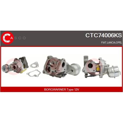 CASCO CTC74006KS Turbolader - Opel Fiat Lancia - Gasabgasteil CASCO CTC74006KS Turbolader - Opel Fiat Lancia - Gasabgasteil