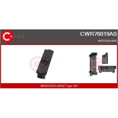 Casco CWR76019AS - Fensterheber-Schalter OEM-Teile Casco CWR76019AS - Fensterheber-Schalter OEM-Teile