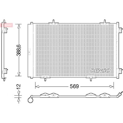 DENSO DCN21030 Auto-Klimakondensator mit Trockner - 569mm x 366.6mm x 12mm DENSO DCN21030 Auto-Klimakondensator mit Trockner - 569mm x 366.6mm x 12mm