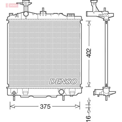 DENSO DRM45041 - Kühler - 422x375x16mm - 2 Jahre Garantie DENSO DRM45041 - Kühler - 422x375x16mm - 2 Jahre Garantie