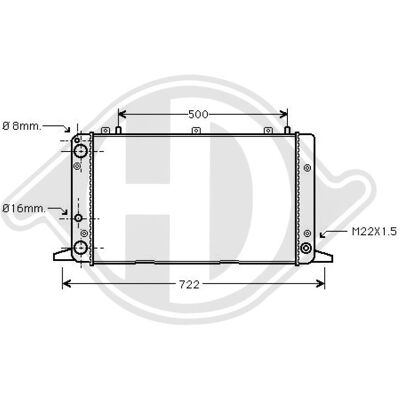 DIEDERICHS DCM1427 Kühler - Motor kühlsystem für Audi B3/B4/Coupe DIEDERICHS DCM1427 Kühler - Motor kühlsystem für Audi B3/B4/Coupe
