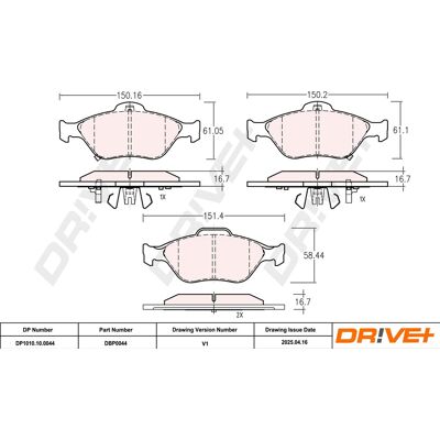 Aston Martin Cygnet - Vorderachse Bremsbelagset, 18,3mm Dick, 150,1mm lang - Bremssystem Aston Martin Cygnet - Vorderachse Bremsbelagset, 18,3mm Dick, 150,1mm lang - Bremssystem