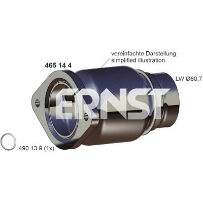ERNST 465144 Reparaturrohr, Katalysator - BMW E81/E90/E91/E92/E93 ERNST 465144 Reparaturrohr, Katalysator - BMW E81/E90/E91/E92/E93