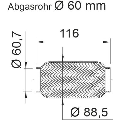 ERNST 460125 Edelstahl Interlock Abgasanlage Flexrohr - Abgasanlage Flexrohr ERNST 460125 Edelstahl Interlock Abgasanlage Flexrohr - Abgasanlage Flexrohr