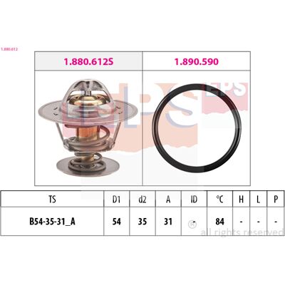 EPS Modell 1.880.612 Wasserthermostat - Thermostat d'eau Italien EPS Modell 1.880.612 Wasserthermostat - Thermostat d'eau Italien