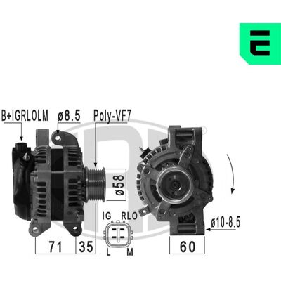 ERA 210934A Generator - 14V 130A - Toyota, Lexus ERA 210934A Generator - 14V 130A - Toyota, Lexus