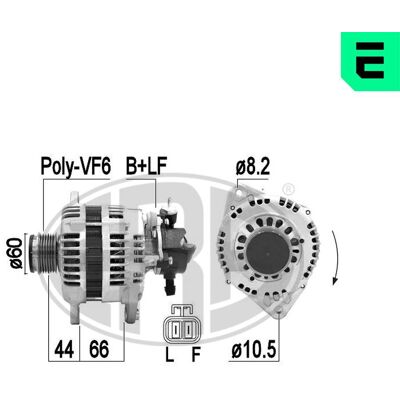 ERA 209392A Generator - 14V 110A für Opel, Vauxhall: Astra H, Meriva A, Astra Mk5 ERA 209392A Generator - 14V 110A für Opel, Vauxhall: Astra H, Meriva A, Astra Mk5