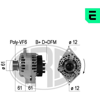 ERA Lichtmaschine 210325A 14V 130A - Lichtmaschine ERA Lichtmaschine 210325A 14V 130A - Lichtmaschine