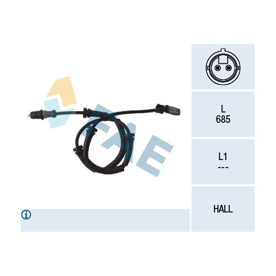 FAE 78095 - Hall-Effekt ABS-Sensor für Vorderachse - ABS Sensor FAE 78095 - Hall-Effekt ABS-Sensor für Vorderachse - ABS Sensor
