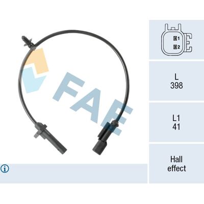 FAE 78570 ABS-Sensor - Hall-Prinzip für Ford Transit FAE 78570 ABS-Sensor - Hall-Prinzip für Ford Transit