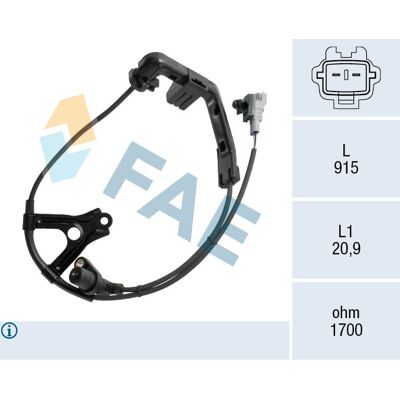 Toyota Corolla VIII Radgeschwindigkeits-Sensor - ABS induktiv FAE 78578 Toyota Corolla VIII Radgeschwindigkeits-Sensor - ABS induktiv FAE 78578