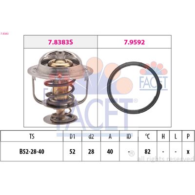 FACET 7.8383 Thermostat - OE-Äquivalent für Mazda & Ford FACET 7.8383 Thermostat - OE-Äquivalent für Mazda & Ford