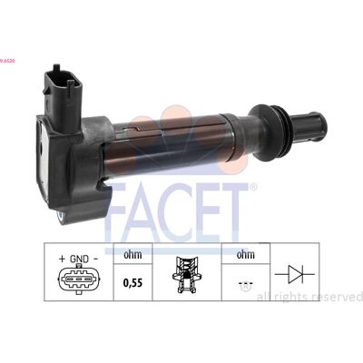 FACET 9.6520 Zündspule - Zündspule FACET 9.6520 Zündspule - Zündspule